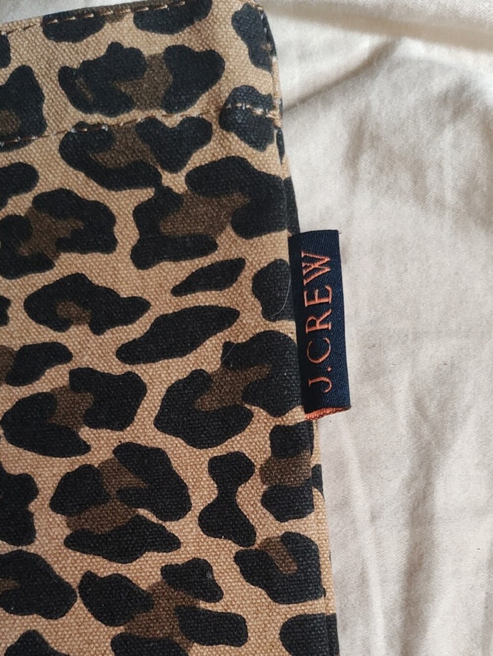 J. CrewLeopard Print Canvas Tote Bag in Brown and Black - Picture 2 of 4